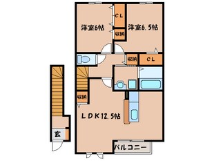 ガーデンモールＡ棟の物件間取画像